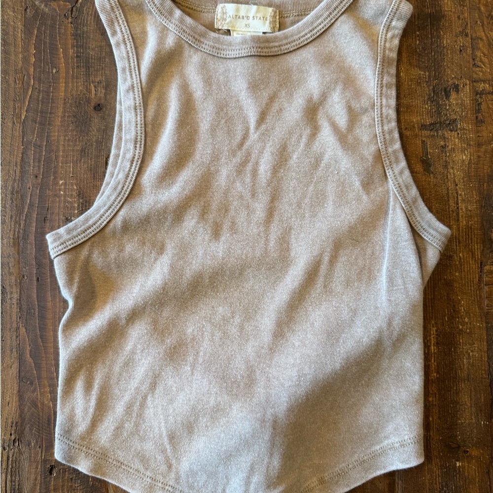 Altar'd State Light Brown Cotton Tank